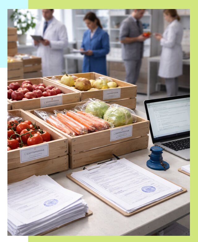 Сертификация овощей и фруктов в Дюртюли от 8861 р. | Алешин-Дюр