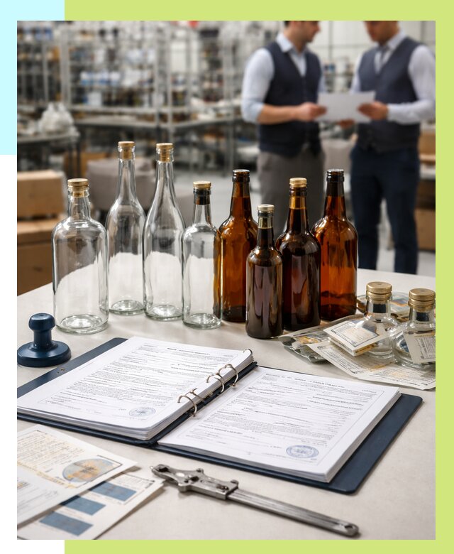 Сертификация стеклянных бутылок в Дюртюли от 26063 р. | Алешин-Дюр