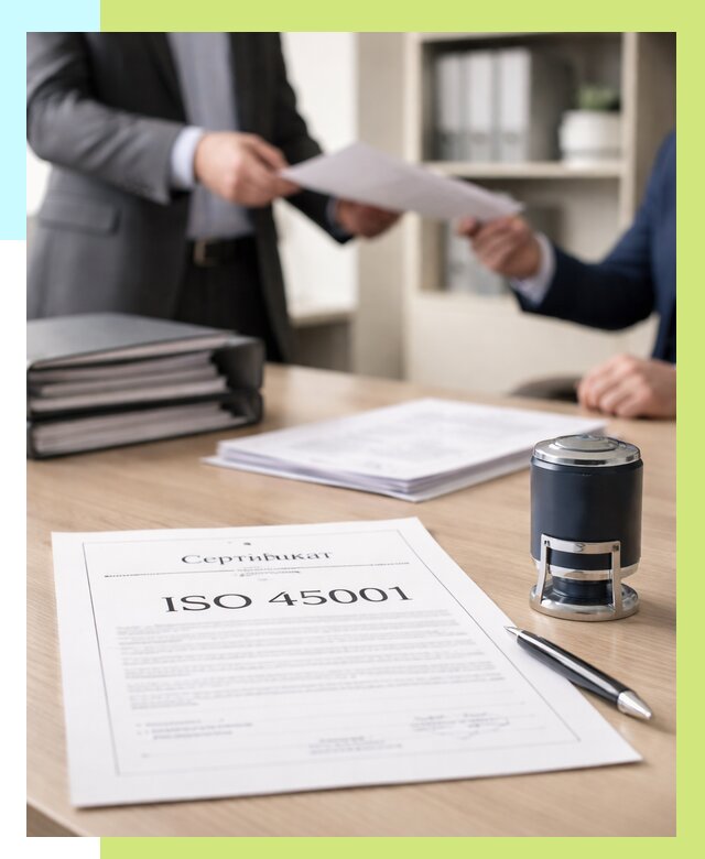 Сертификат ISO 45001 в Дюртюли под ключ от 46913 р. | Алешин-Дюр