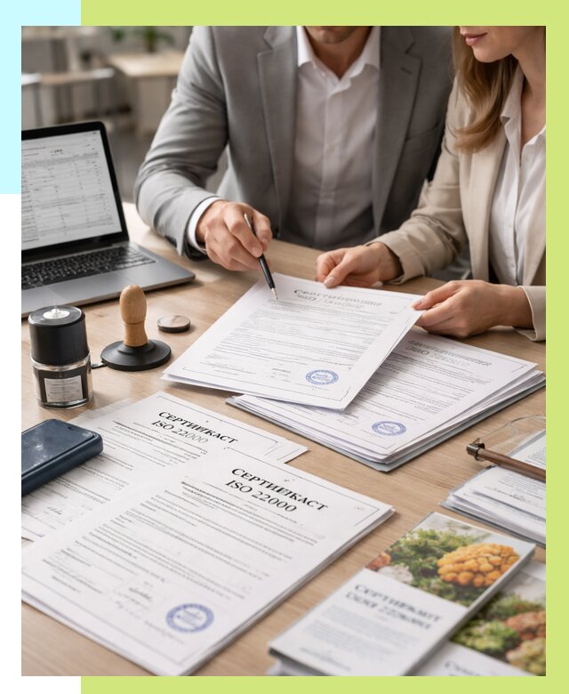 Сертификат ISO 22000 в Дюртюли от 41700 р. под ключ | Алешин-Дюр