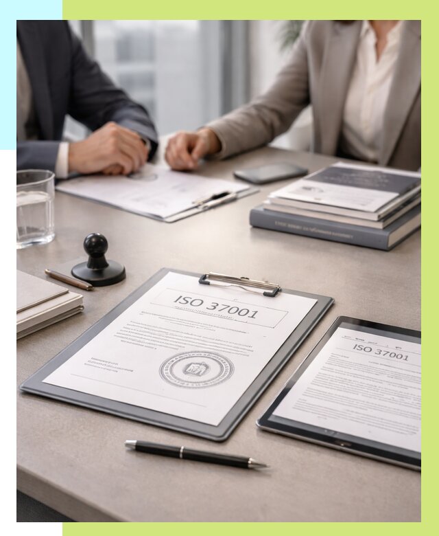 Сертификат ISO 37001 в Дюртюли оформить от 125100 р. Алешин-Дюр